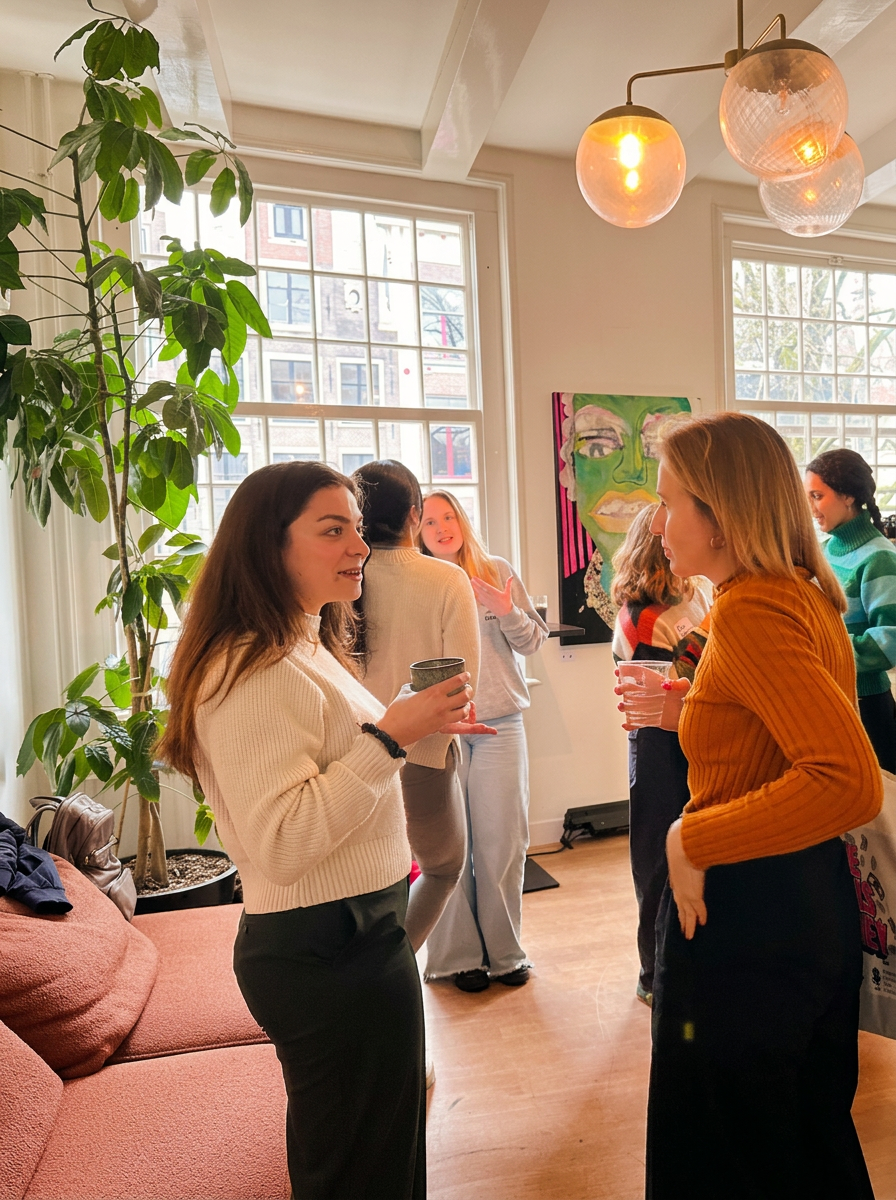 Women connecting at an impowr event